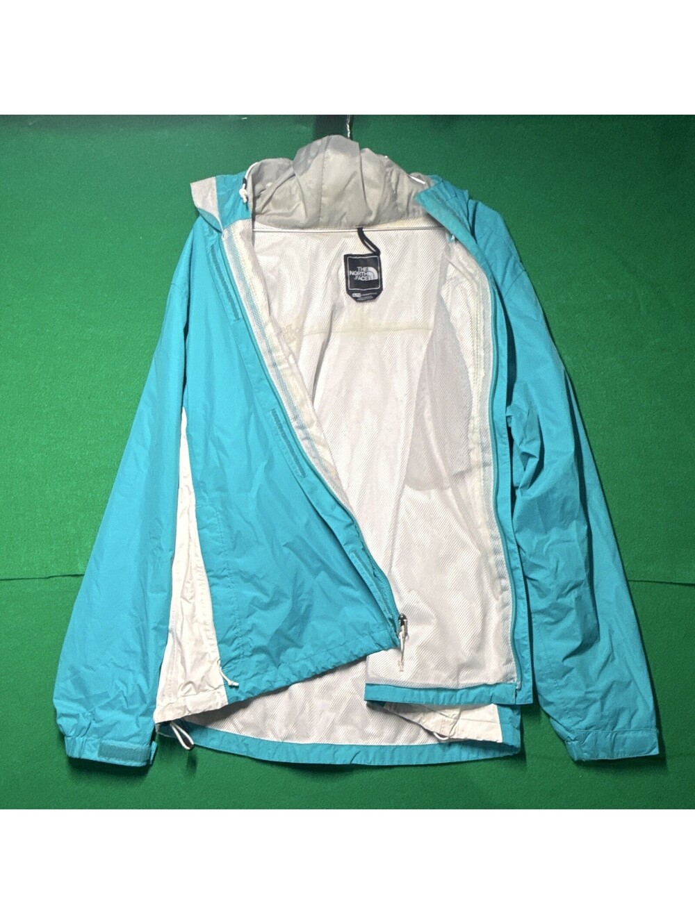 The North Face Women's XL Stinson Rain Jacket Waterproof Turquoise Teal Blue